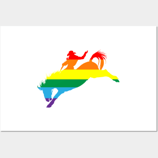 Bronco Rider 1: Pride Flag Posters and Art